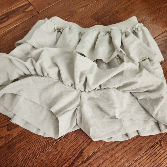 Ruffled Layered Skirt Gray Lined sz Small skort Fairycore Balletcore Y2K NEW - Picture 6 of 8